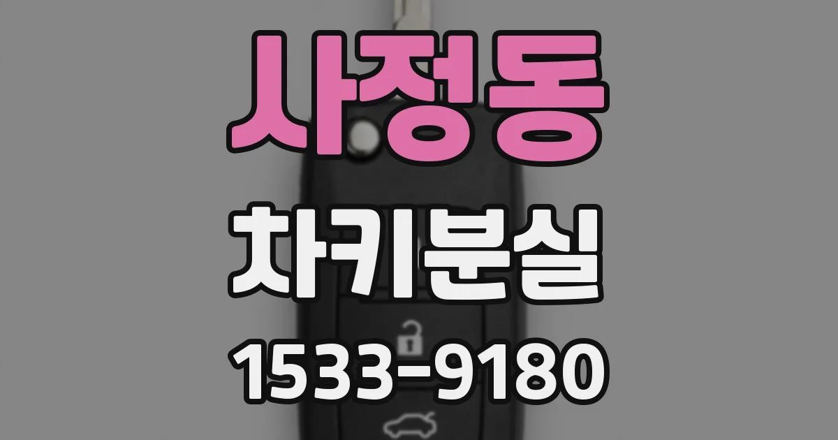 사정동 차키분실