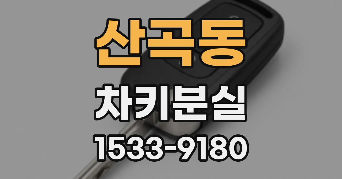 산곡동 차키분실