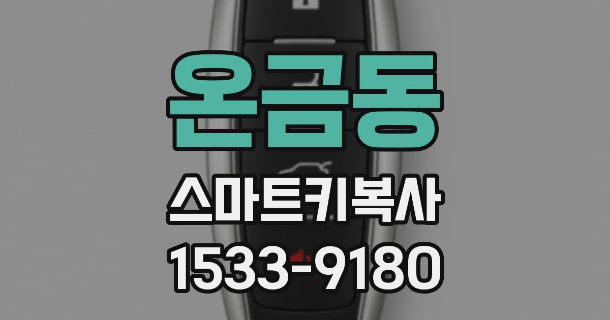 온금동 스마트키복사