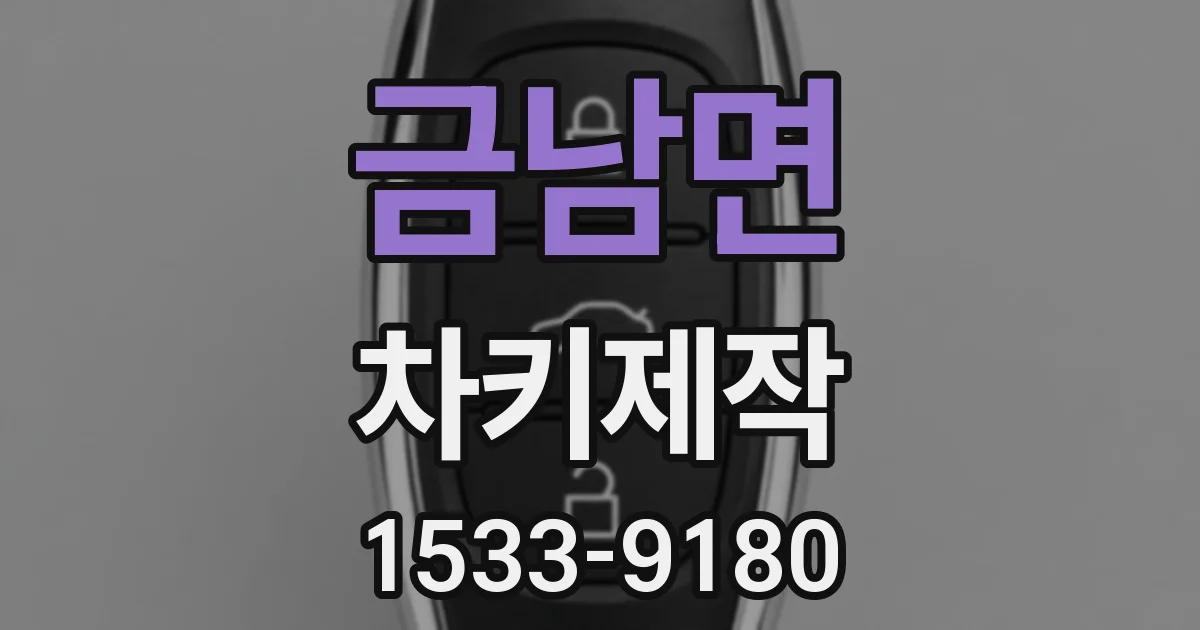 금남면 차키제작