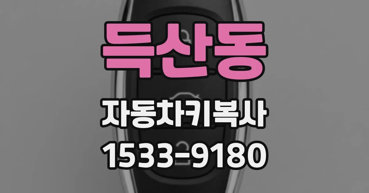 득산동 자동차키복사