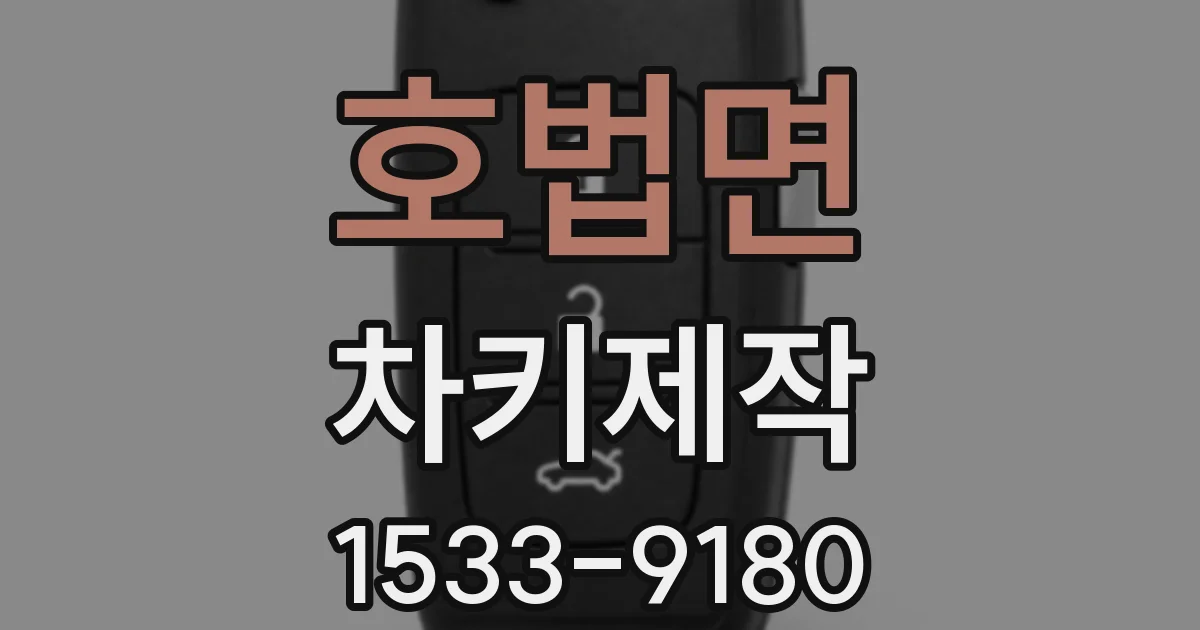호법면 차키제작