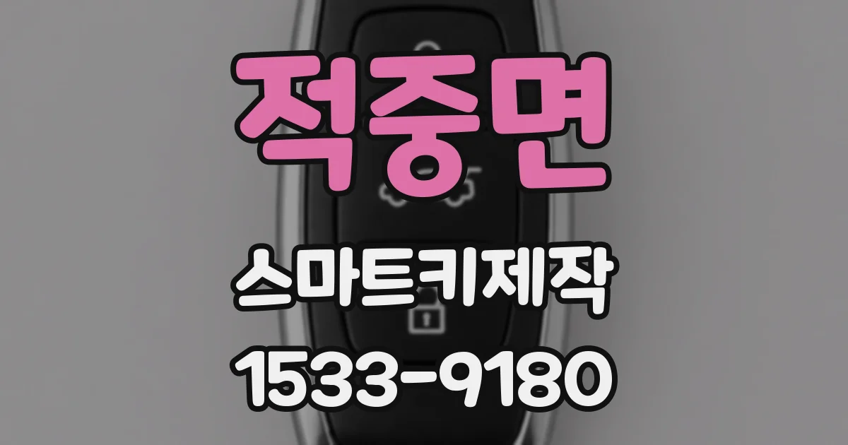 적중면 스마트키제작