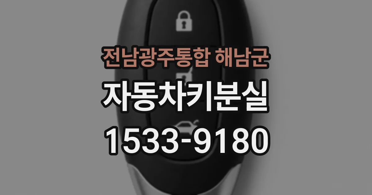 전남광주통합 해남군 자동차키분실