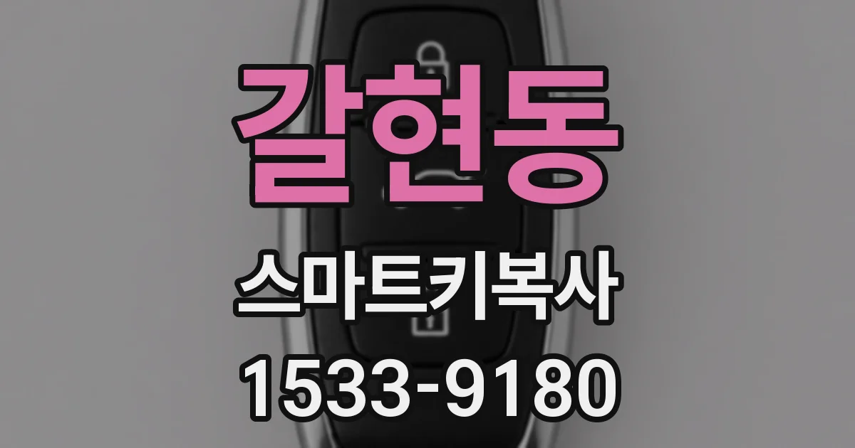 갈현동 스마트키복사