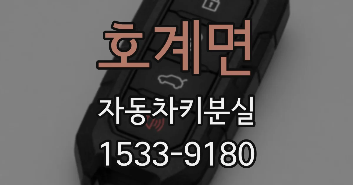 호계면 자동차키분실