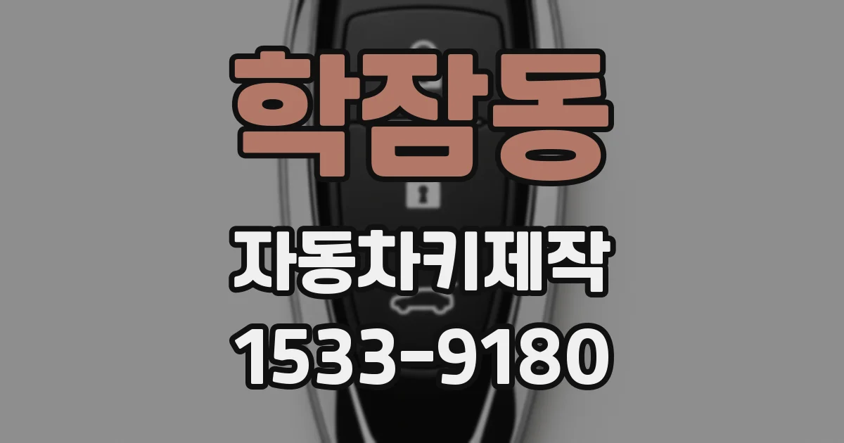 학잠동 자동차키제작