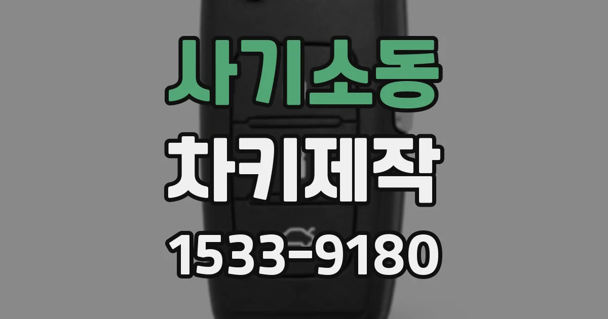 사기소동 차키제작