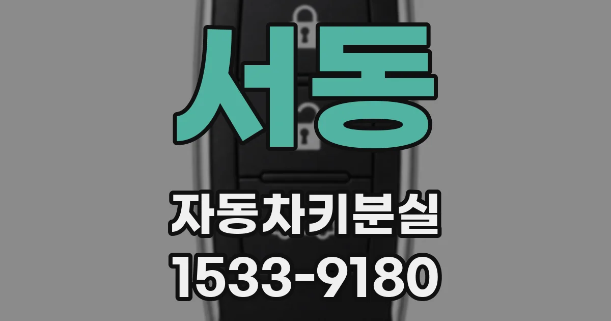 서동 자동차키분실