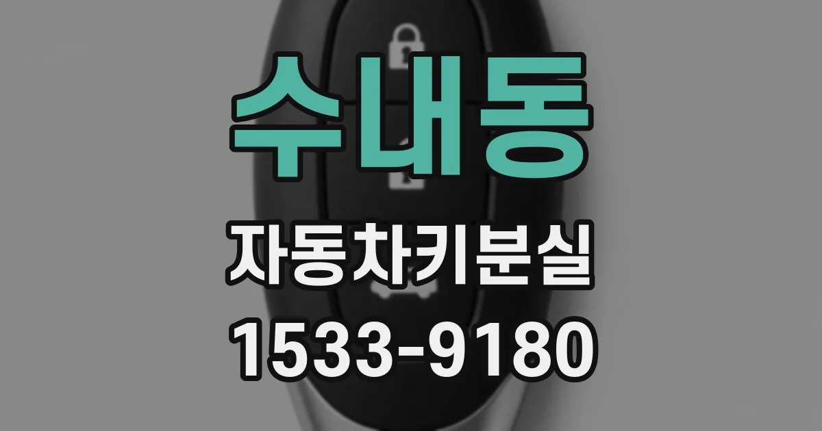 수내동 자동차키분실