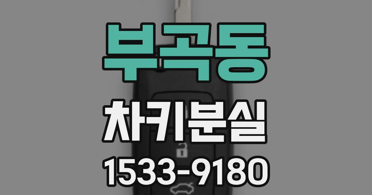 부곡동 차키분실