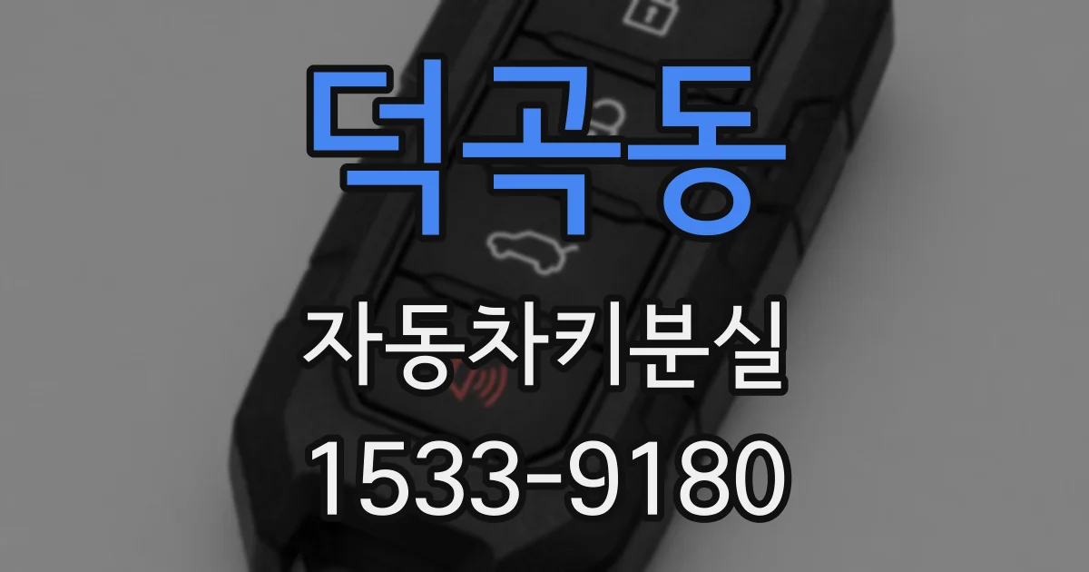 덕곡동 자동차키분실