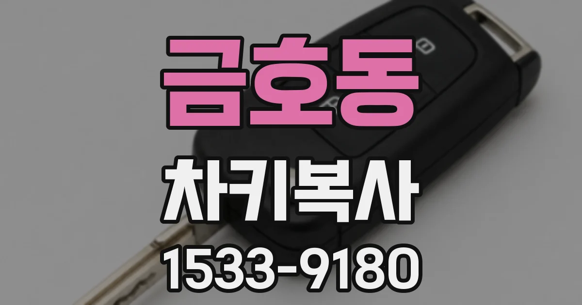 금호동 차키복사