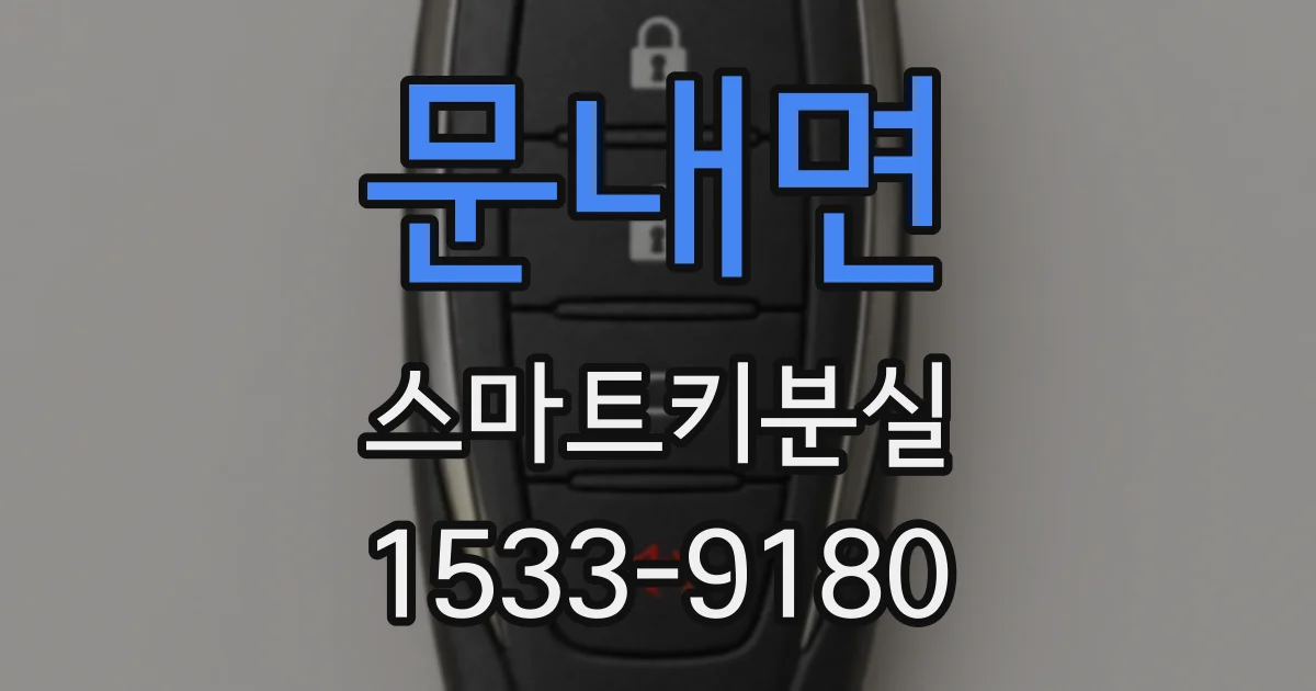 문내면 스마트키분실