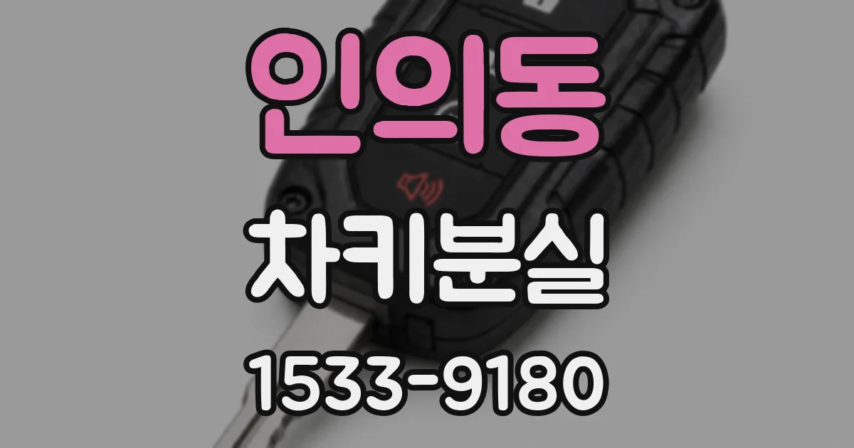 인의동 차키분실