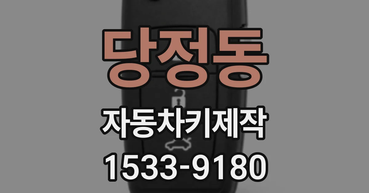 당정동 자동차키제작