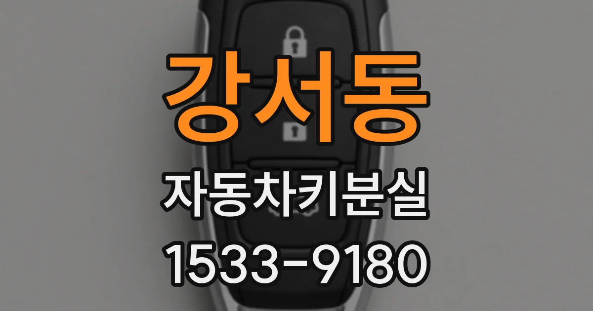 강서동 자동차키분실