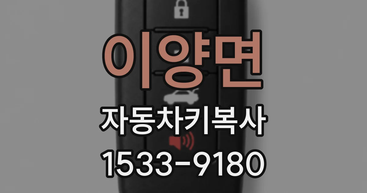 이양면 자동차키복사