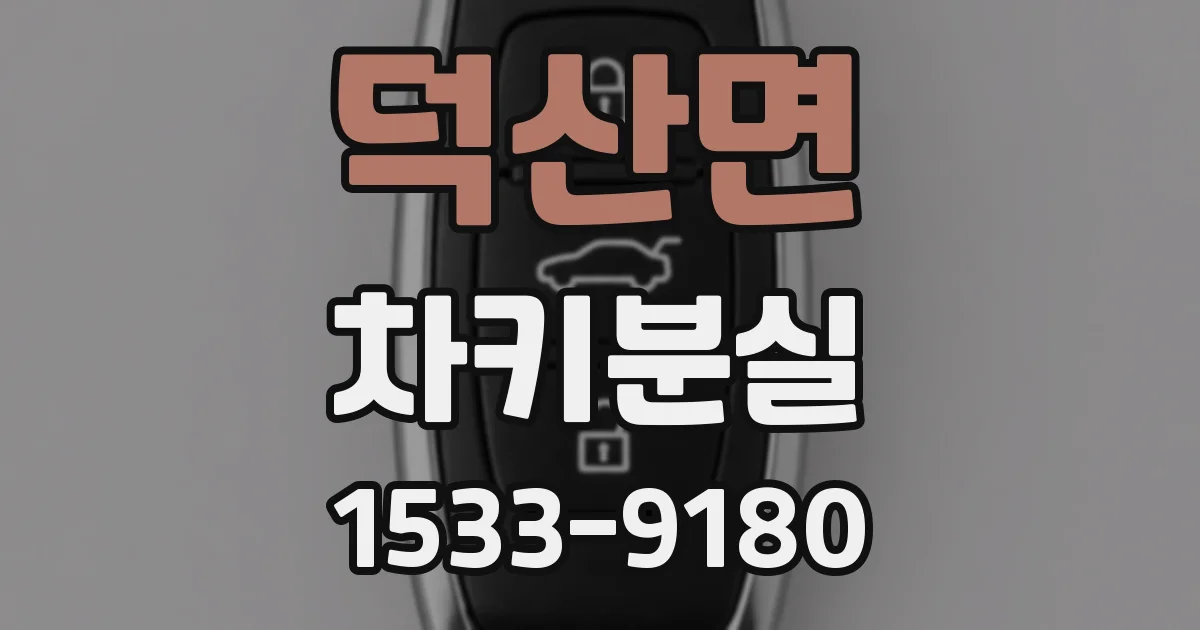 덕산면 차키분실
