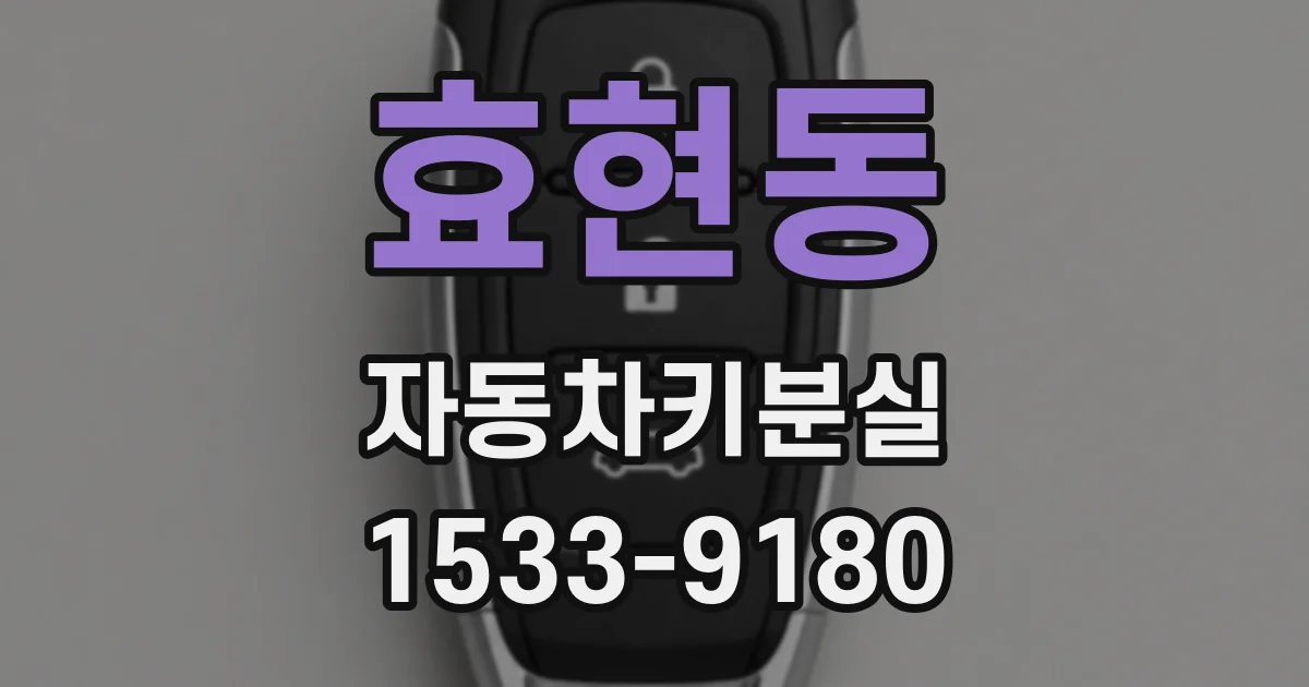 효현동 자동차키분실