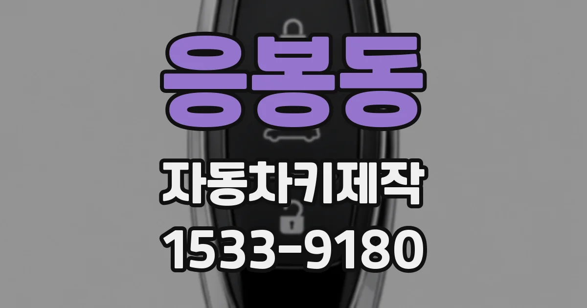 응봉동 자동차키제작