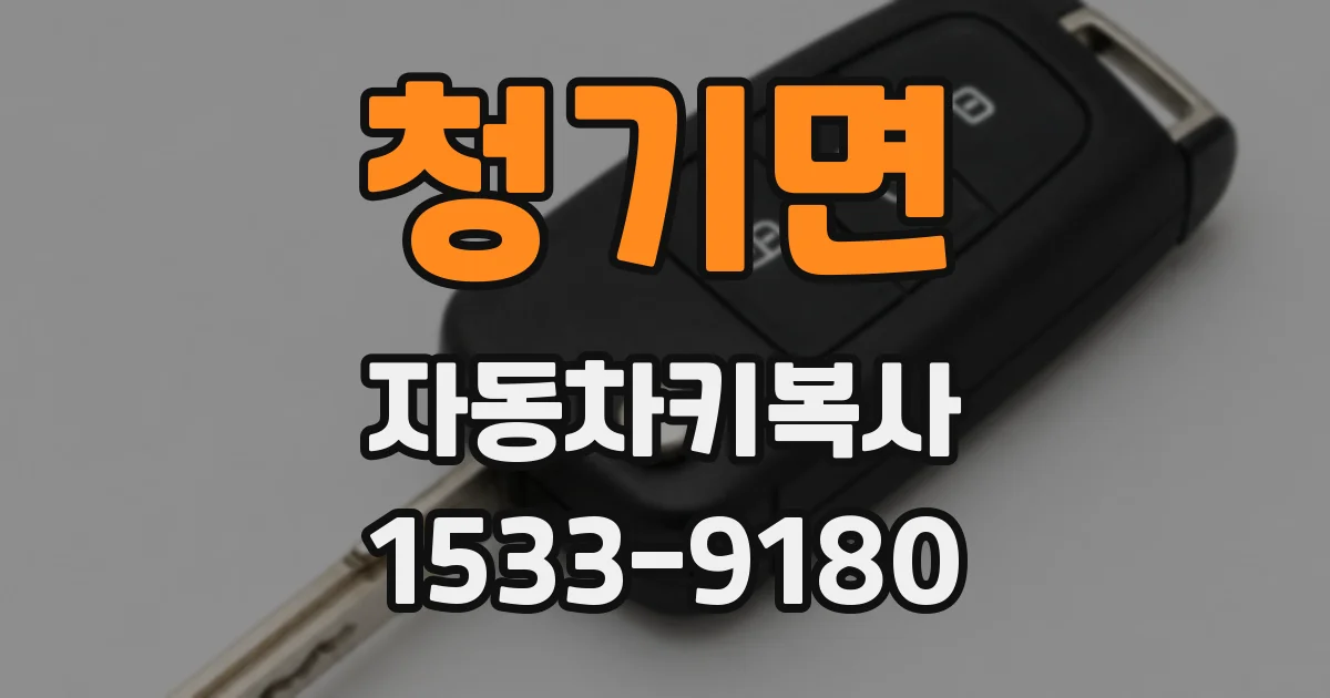 청기면 자동차키복사