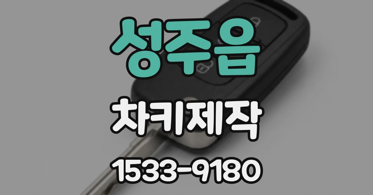 성주읍 차키제작