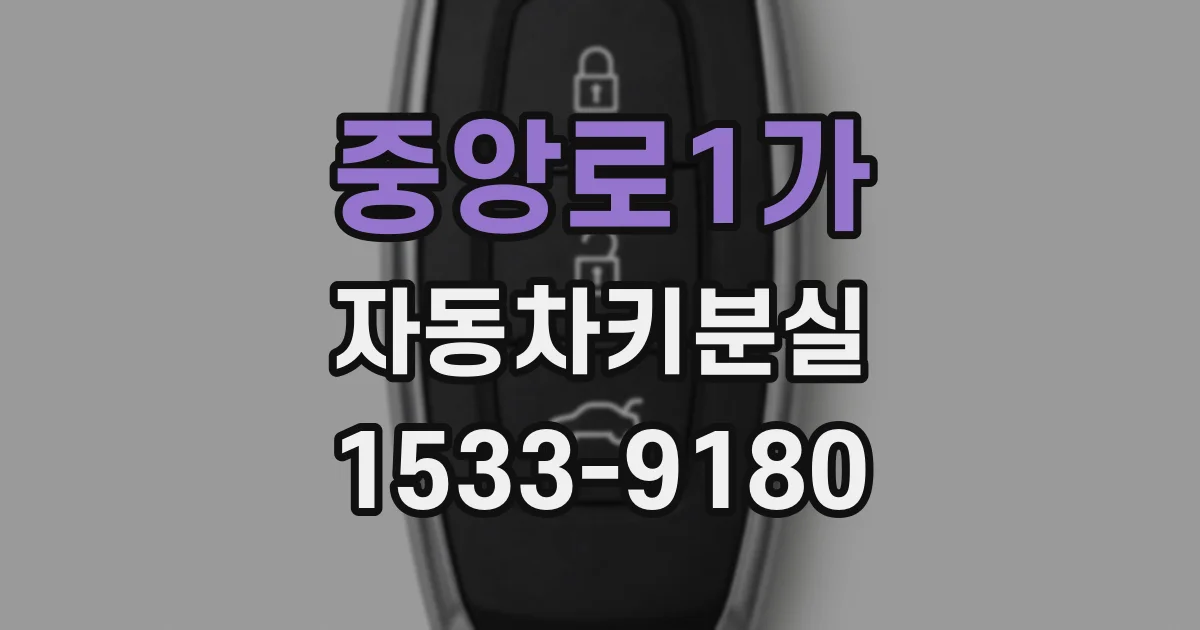 중앙로1가 자동차키분실