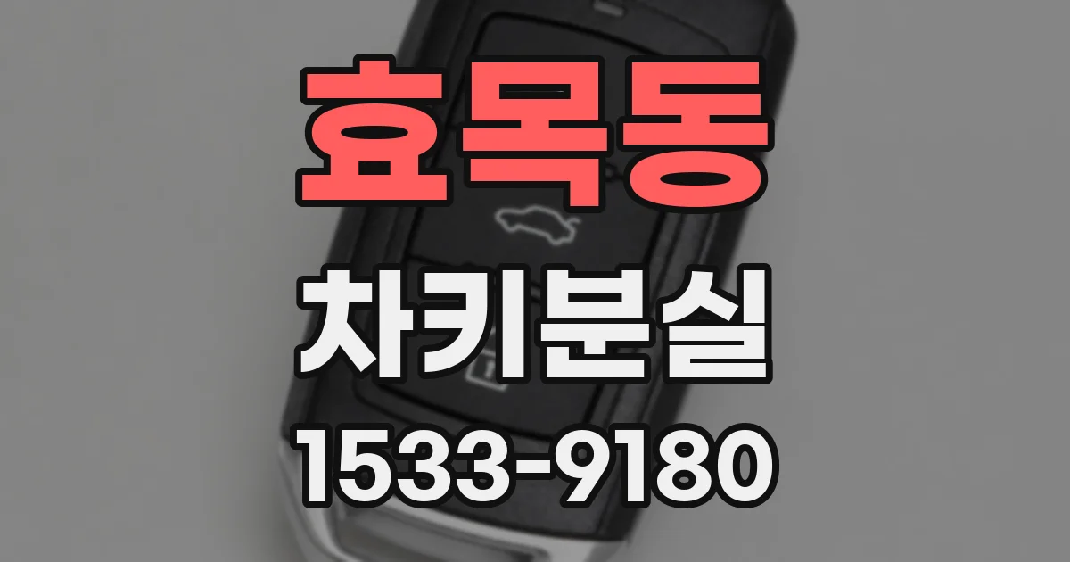 효목동 차키분실
