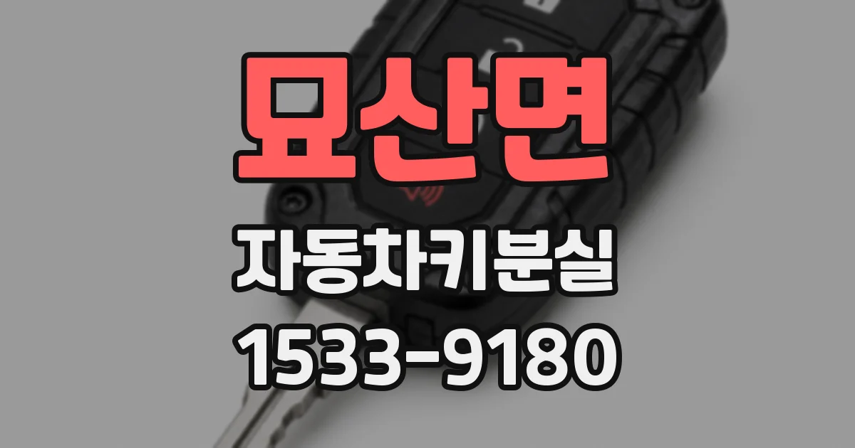 묘산면 자동차키분실
