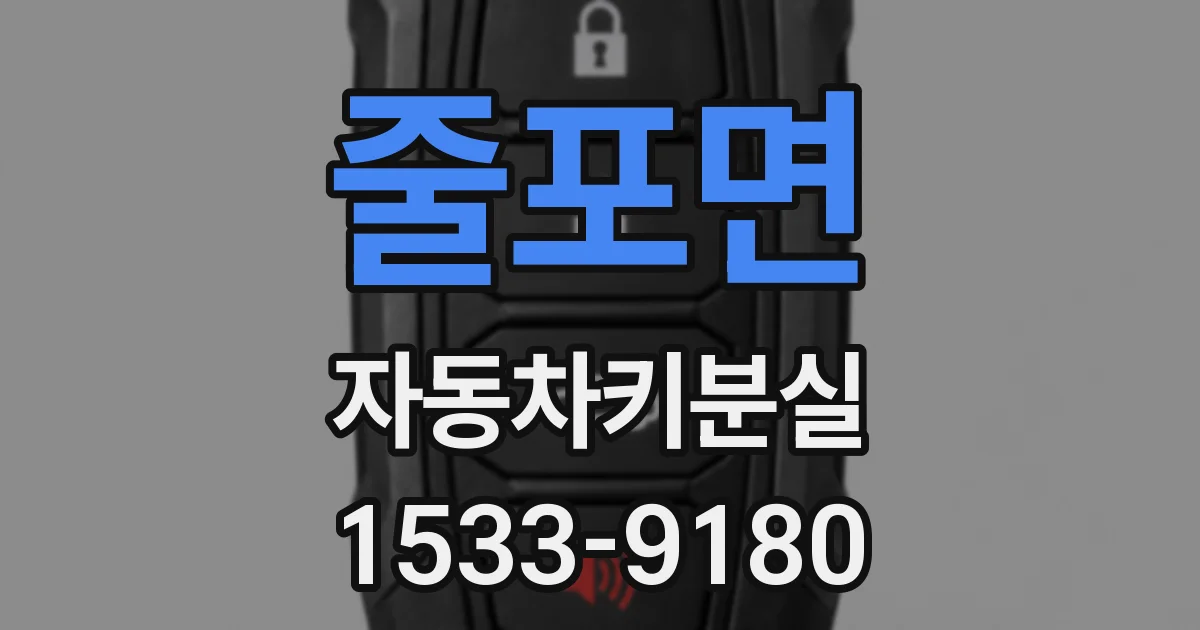 줄포면 자동차키분실