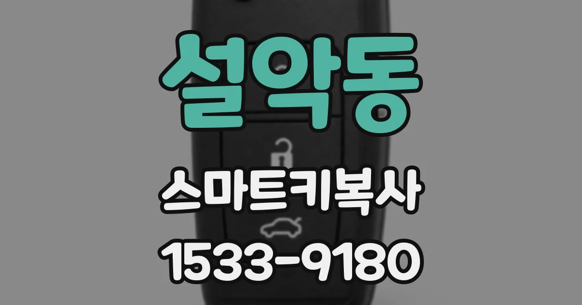 설악동 스마트키복사
