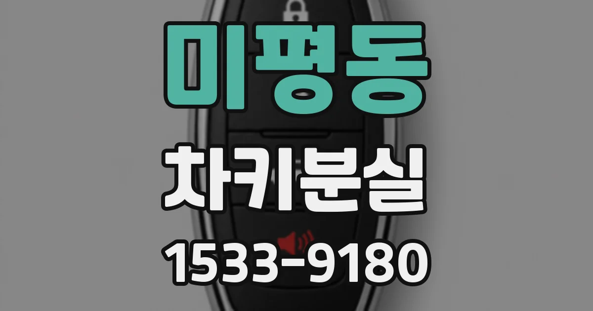 미평동 차키분실