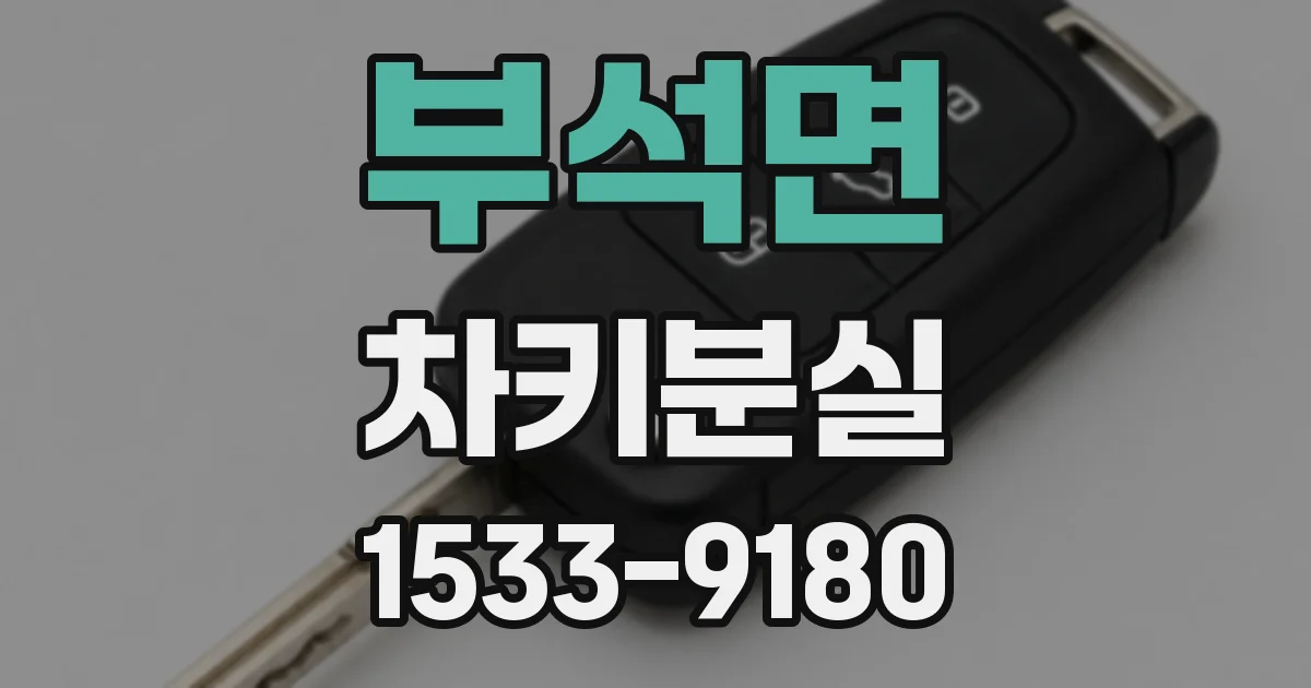 부석면 차키분실