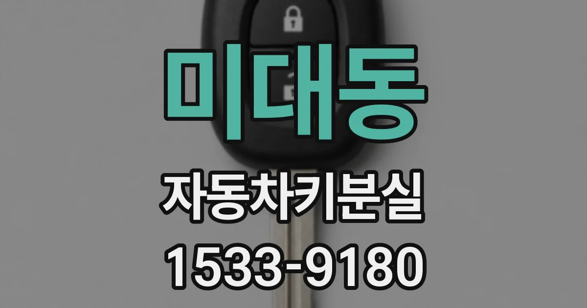 미대동 자동차키분실