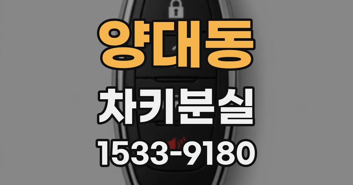 양대동 차키분실