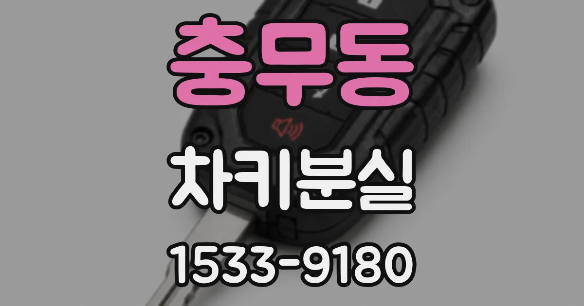 충무동 차키분실