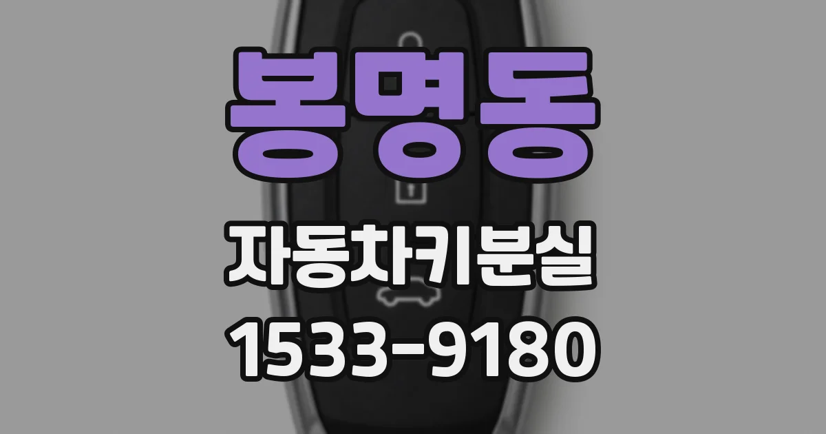 봉명동 자동차키분실