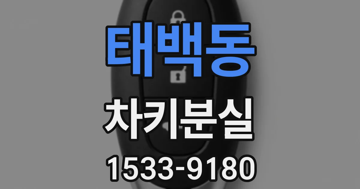 태백동 차키분실