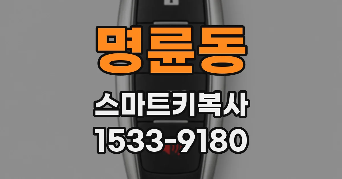 명륜동 스마트키복사