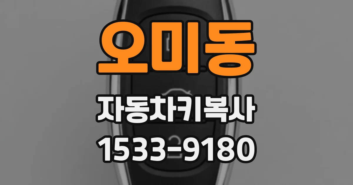 오미동 자동차키복사