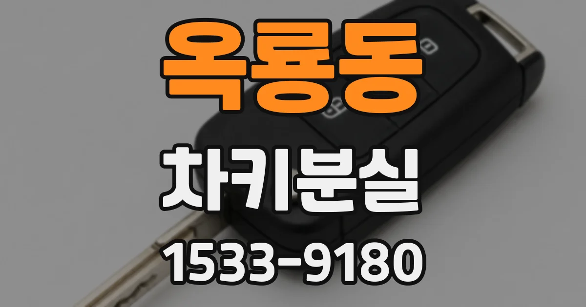 옥룡동 차키분실