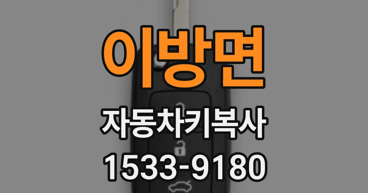 이방면 자동차키복사