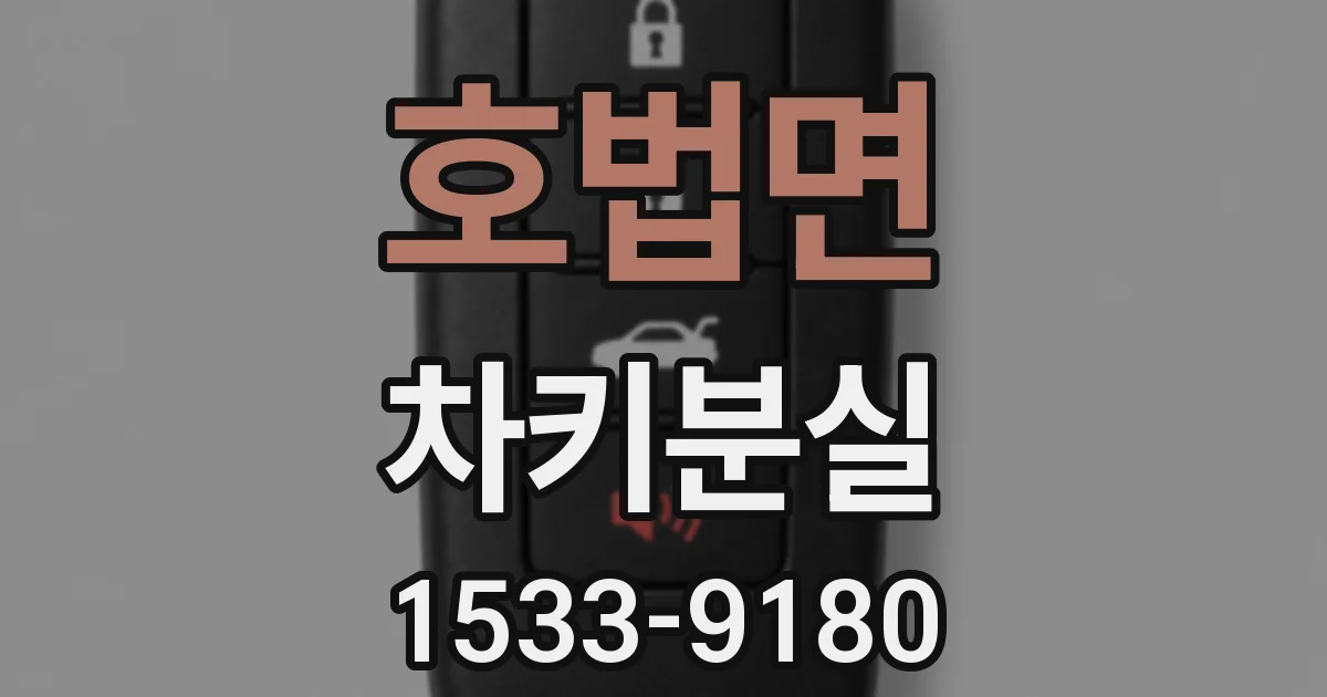 호법면 차키분실