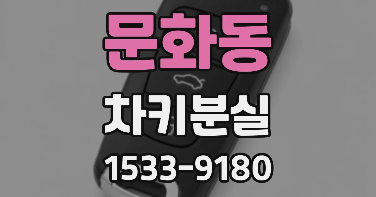 문화동 차키분실