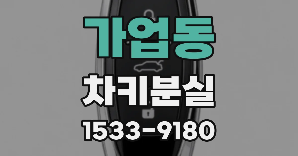 가업동 차키분실
