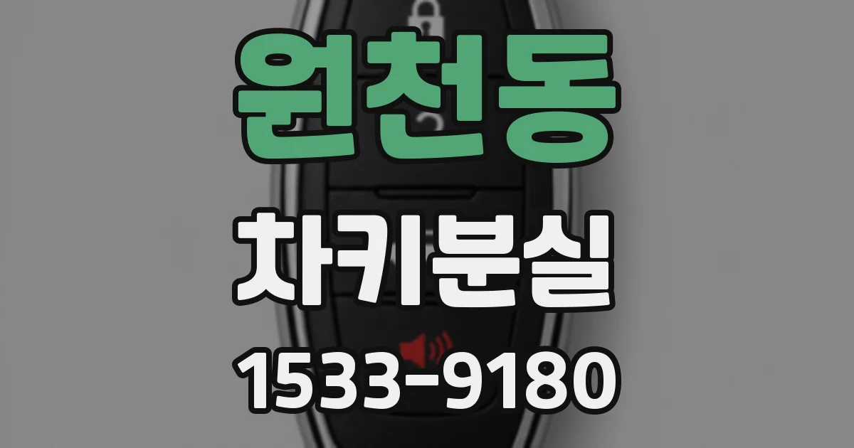 원천동 차키분실