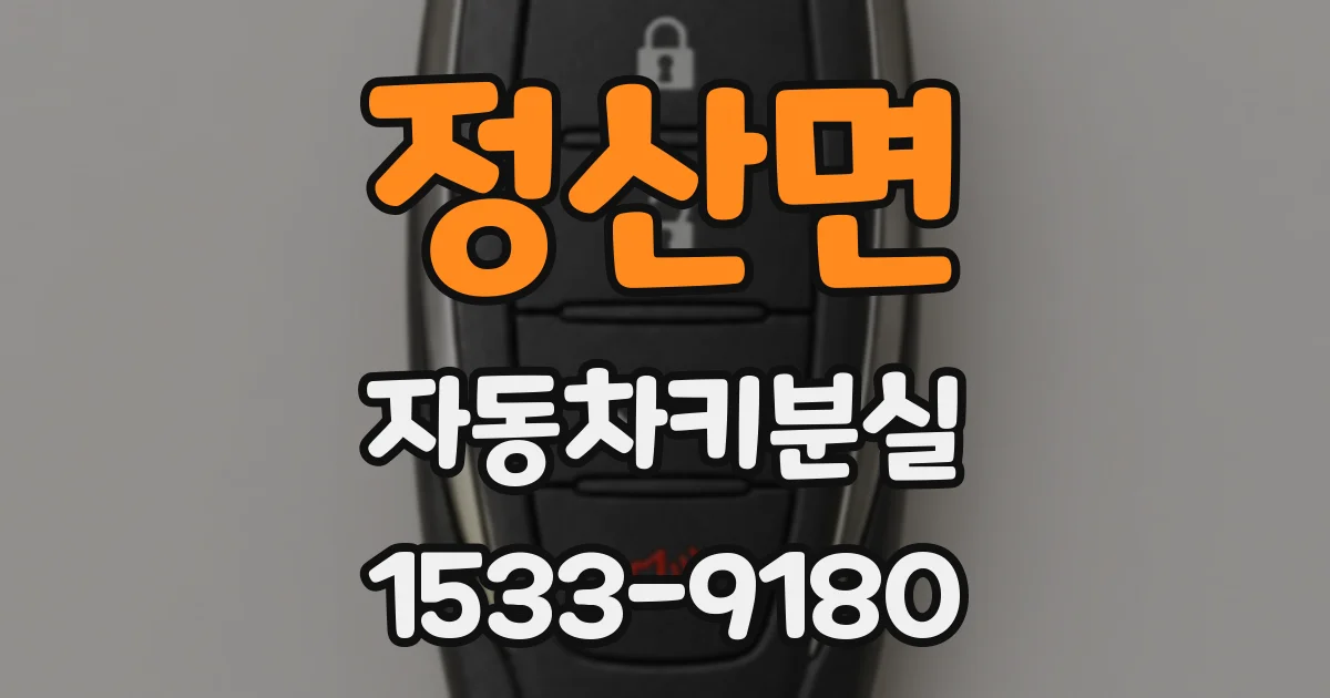 정산면 자동차키분실