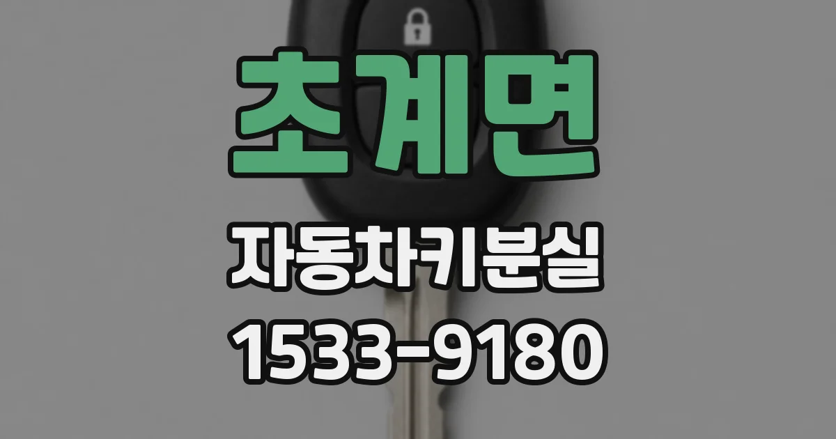 초계면 자동차키분실