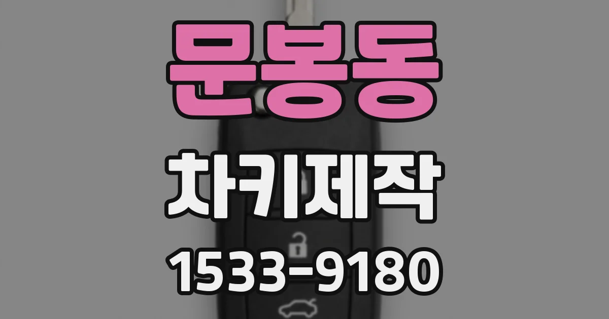 문봉동 차키제작